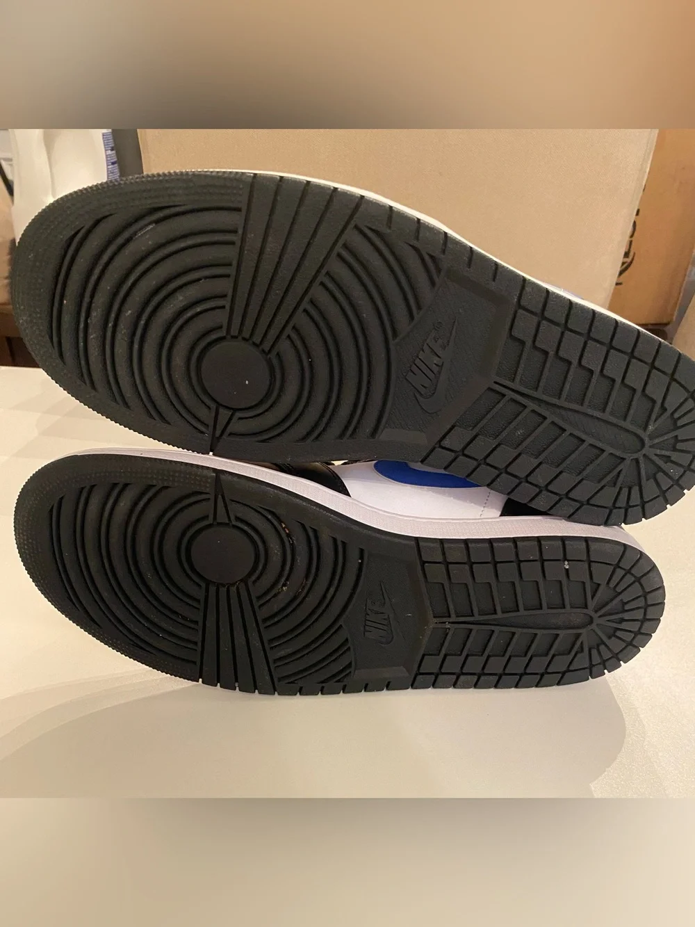 Jordan Mid/High-Top Sneakers in Black/White/Royal Blue Racer Sz 10.5